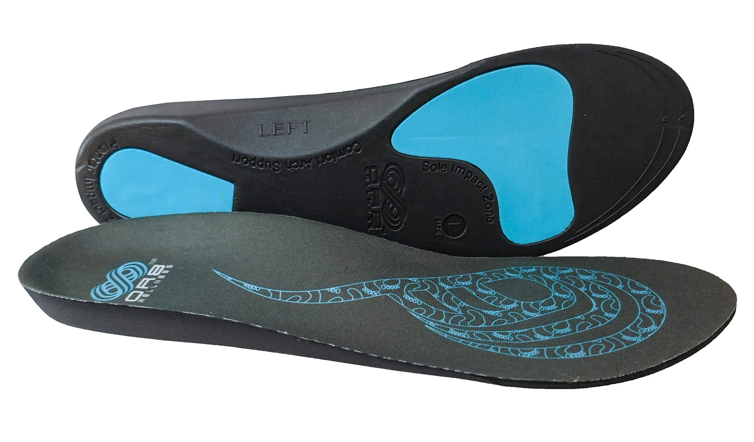2 Pairs Plantar Fasciitis Orthotic Insoles Arch Support Shoe Boot Inserts Women Men Insole Flat Feet Insert ORTHO ACTIVE Series X-Large 11-12.5