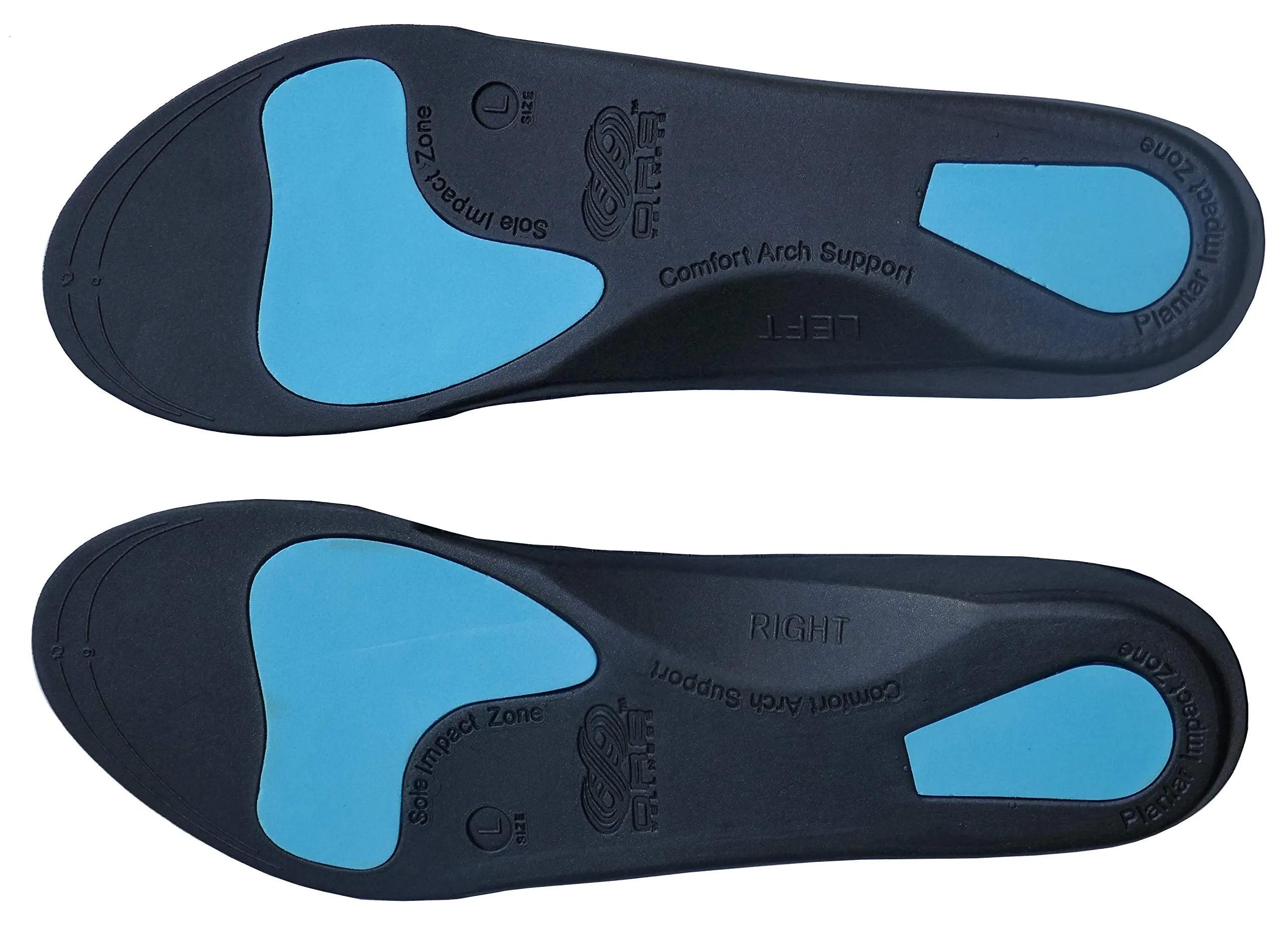 2 Pairs Plantar Fasciitis Orthotic Insoles Arch Support Shoe Boot Inserts Women Men Insole Flat Feet Insert ORTHO ACTIVE Series X-Large 11-12.5