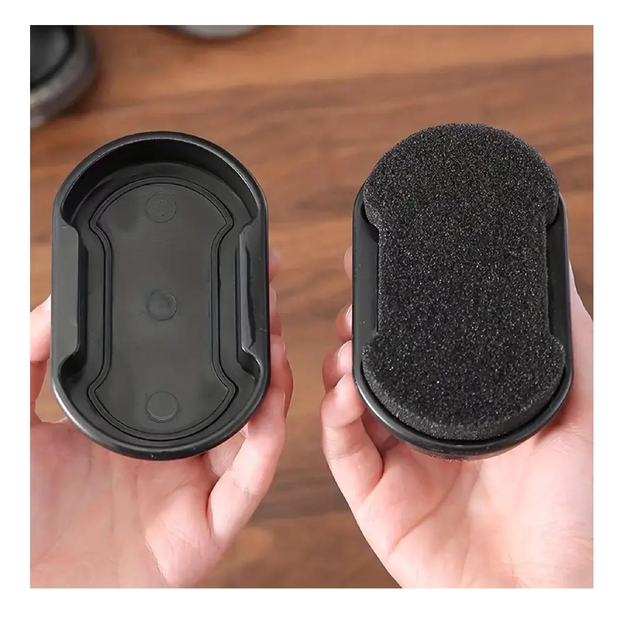 3pcs, Shoe Polish Wax Sponge Brush, Black And Colorless Universal Leather Shoe Maintenance Oil, Double-sided Shoe Polish Sponge, Portable Shoe Cleaning Sponge Brush, Cleaning Supplies, Cleaning Tool, Back To School Supplies