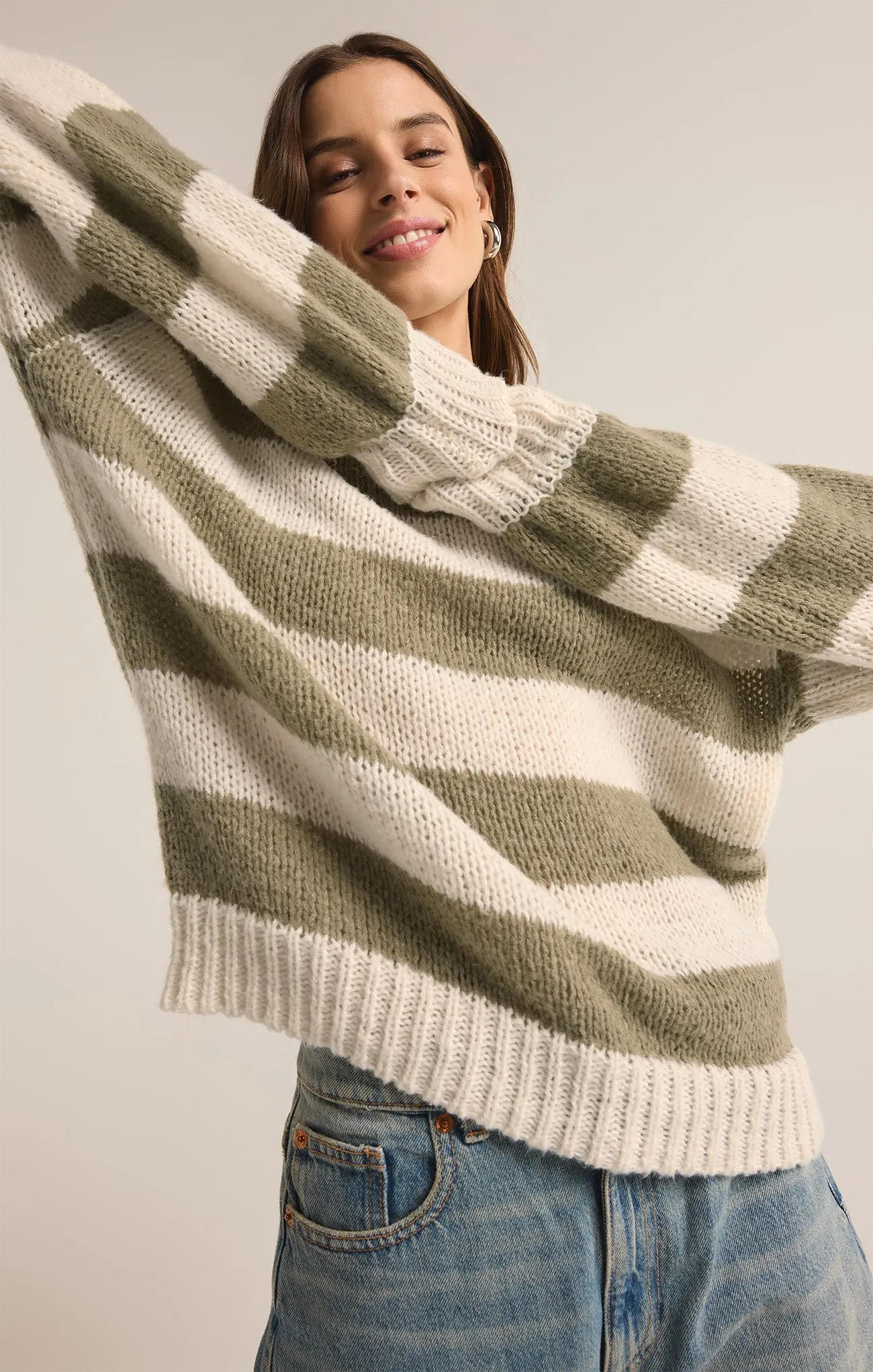 Anders Stripe Crew Neck Sweater