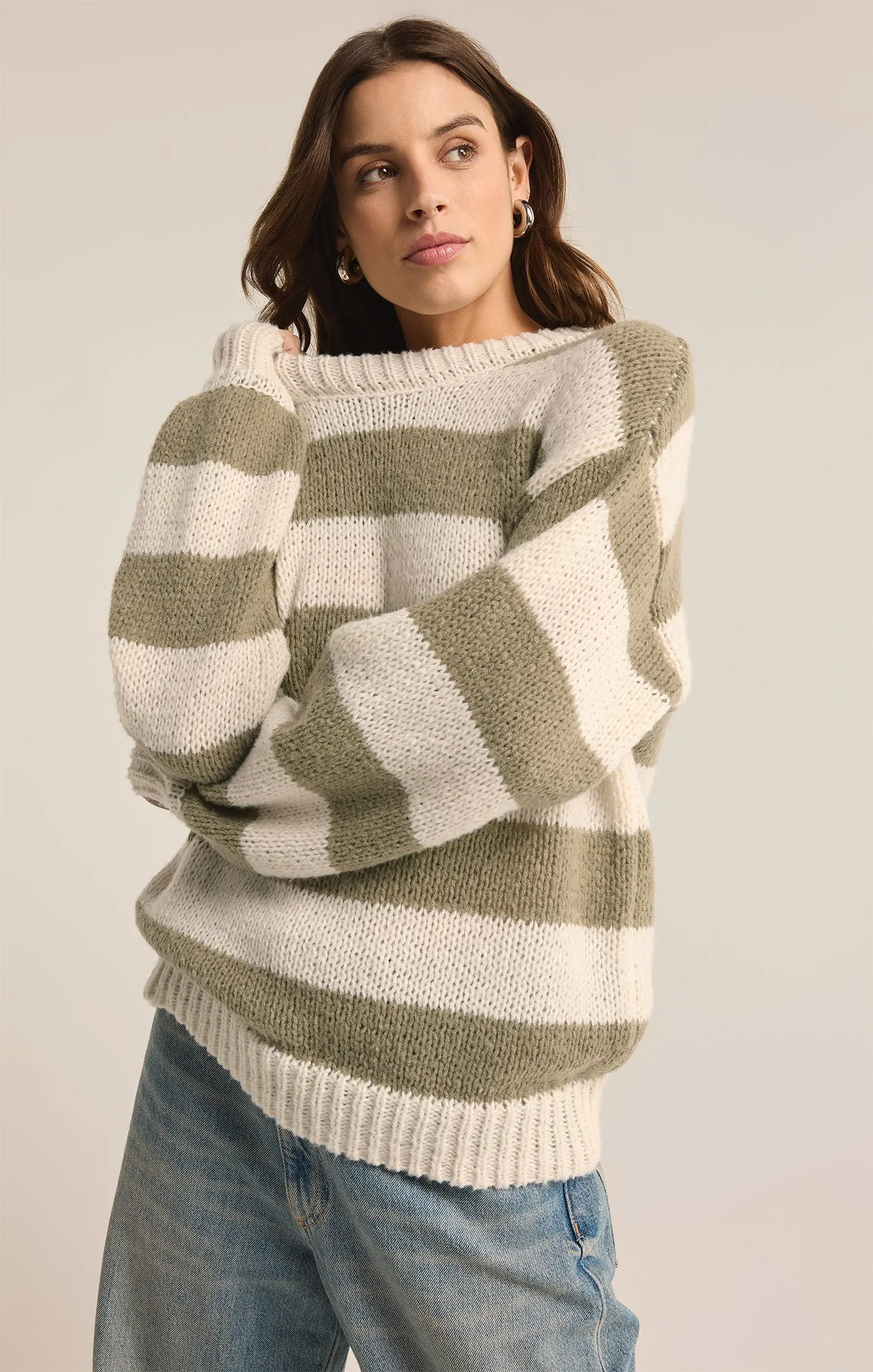 Anders Stripe Crew Neck Sweater