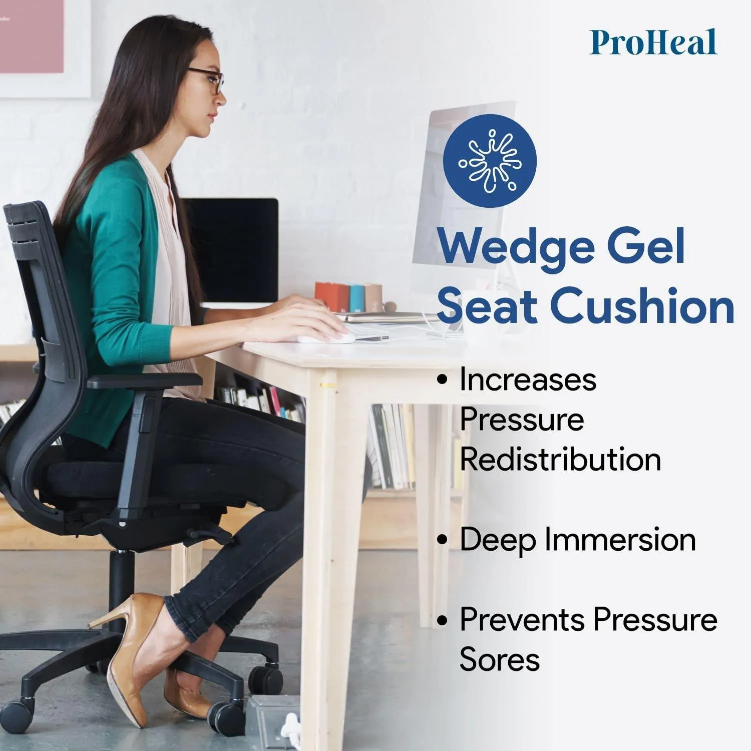 Bariatric Gel Wedge & Pommel Wheelchair Cushion