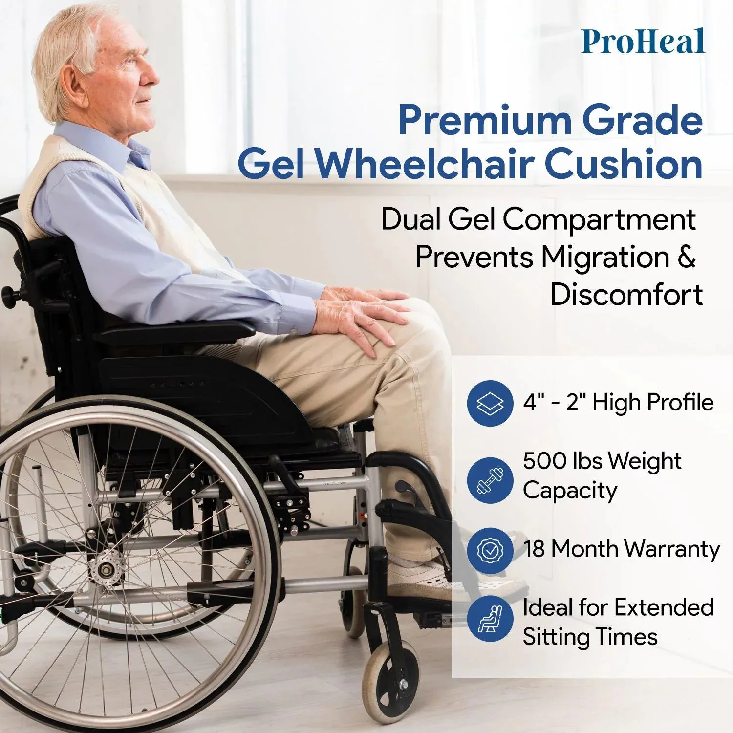 Bariatric Gel Wedge & Pommel Wheelchair Cushion