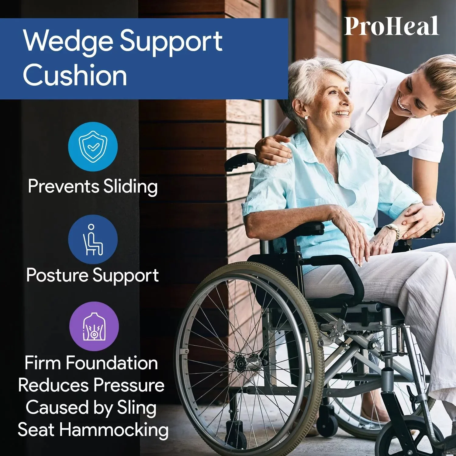 Bariatric Gel Wedge & Pommel Wheelchair Cushion