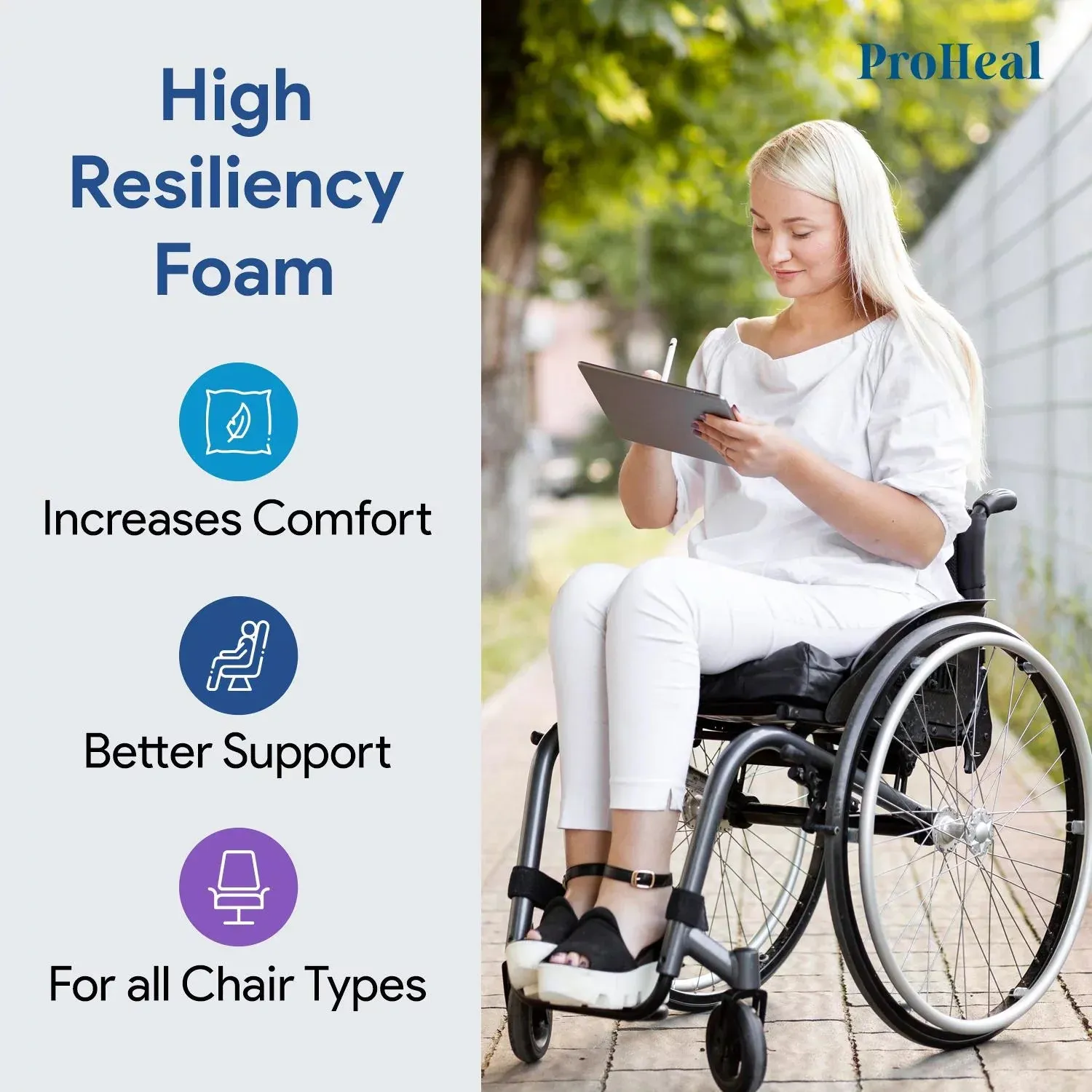 Bariatric Gel Wedge & Pommel Wheelchair Cushion