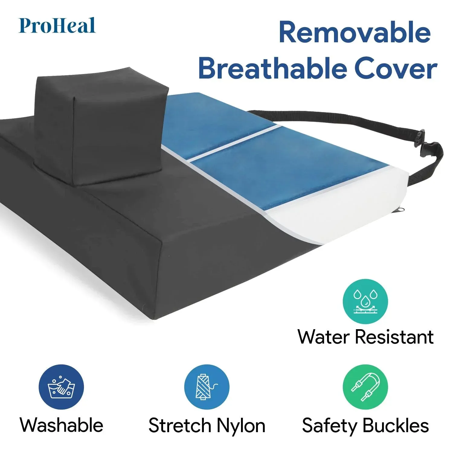 Bariatric Gel Wedge & Pommel Wheelchair Cushion