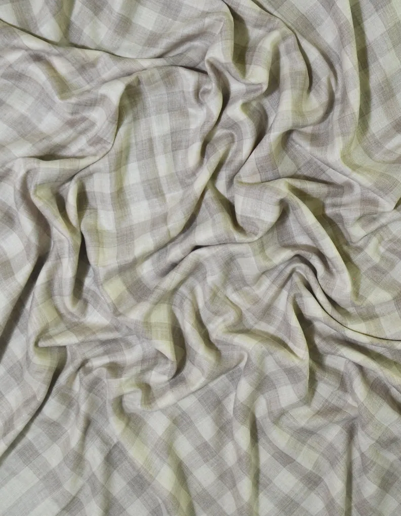 Check Pashmina Shawl White & Natural 5203