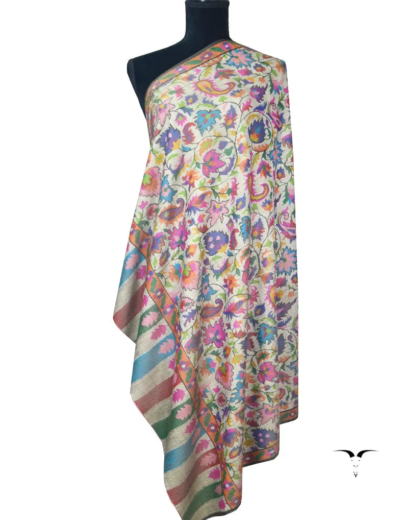 Grey Kani Pashmina Shawl 5074