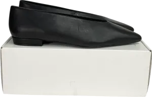 H&M Black Leather Ballet Pumps UK 6 EU 39 👠
