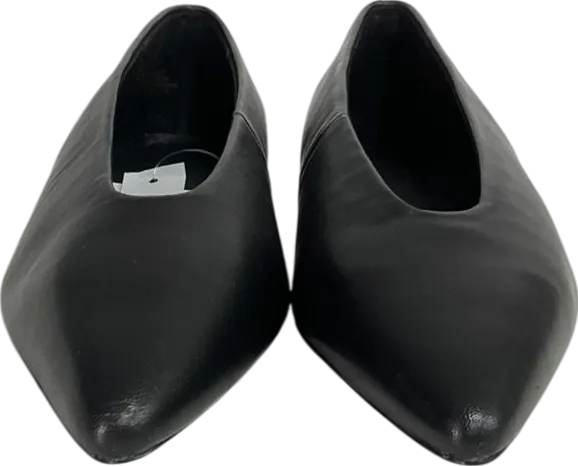 H&M Black Leather Ballet Pumps UK 6 EU 39 👠