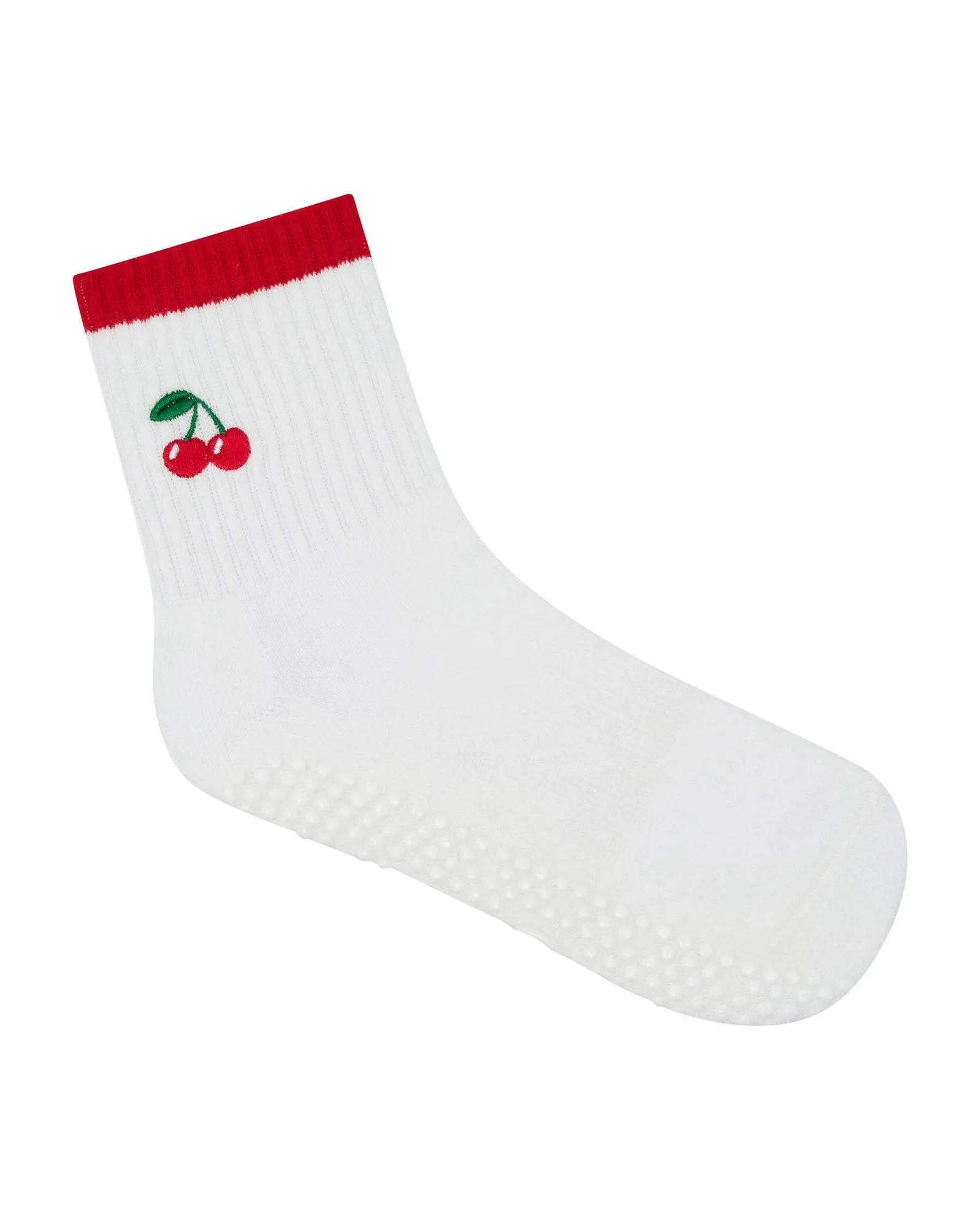 Move Active Crew Non Slip Grip Socks - Sweet Cherry