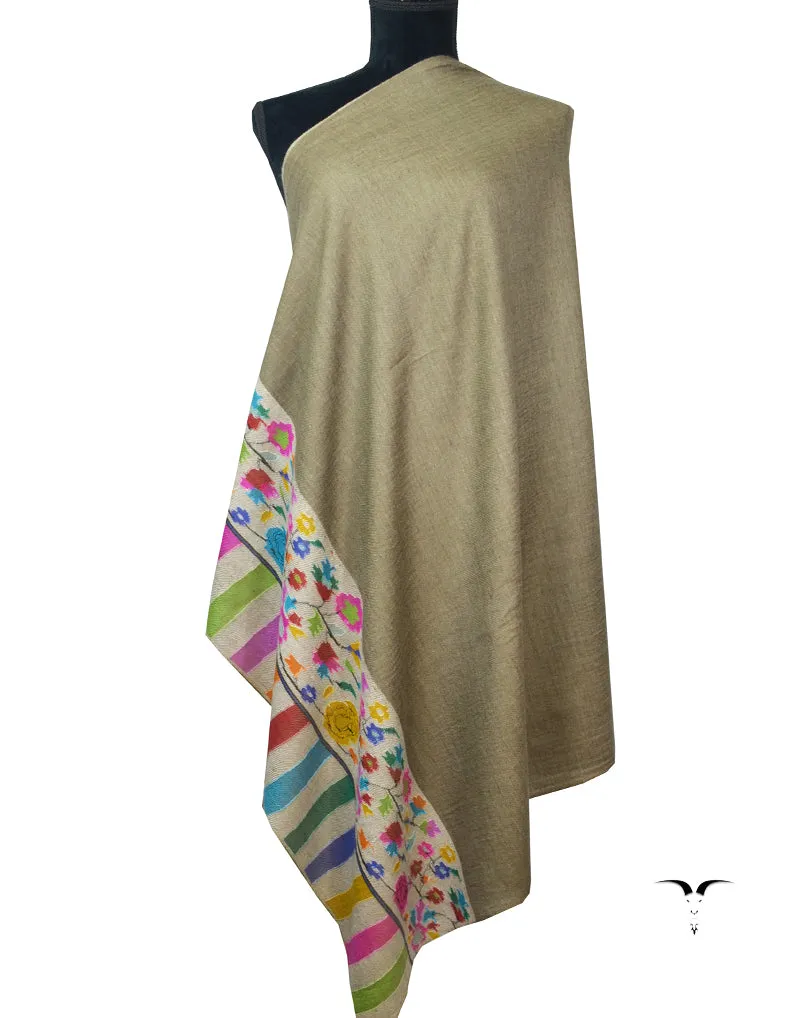 Natural Reversible Pashmina Shawl 5800