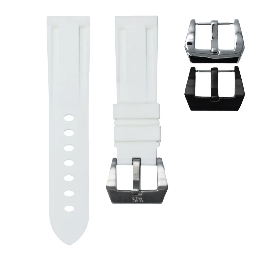 Pearl White - Rubber Watch Strap For Tudor Heritage Chrono