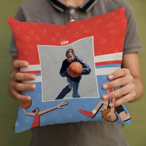Personalised Photo Cushions - Basketball Fever, Girl