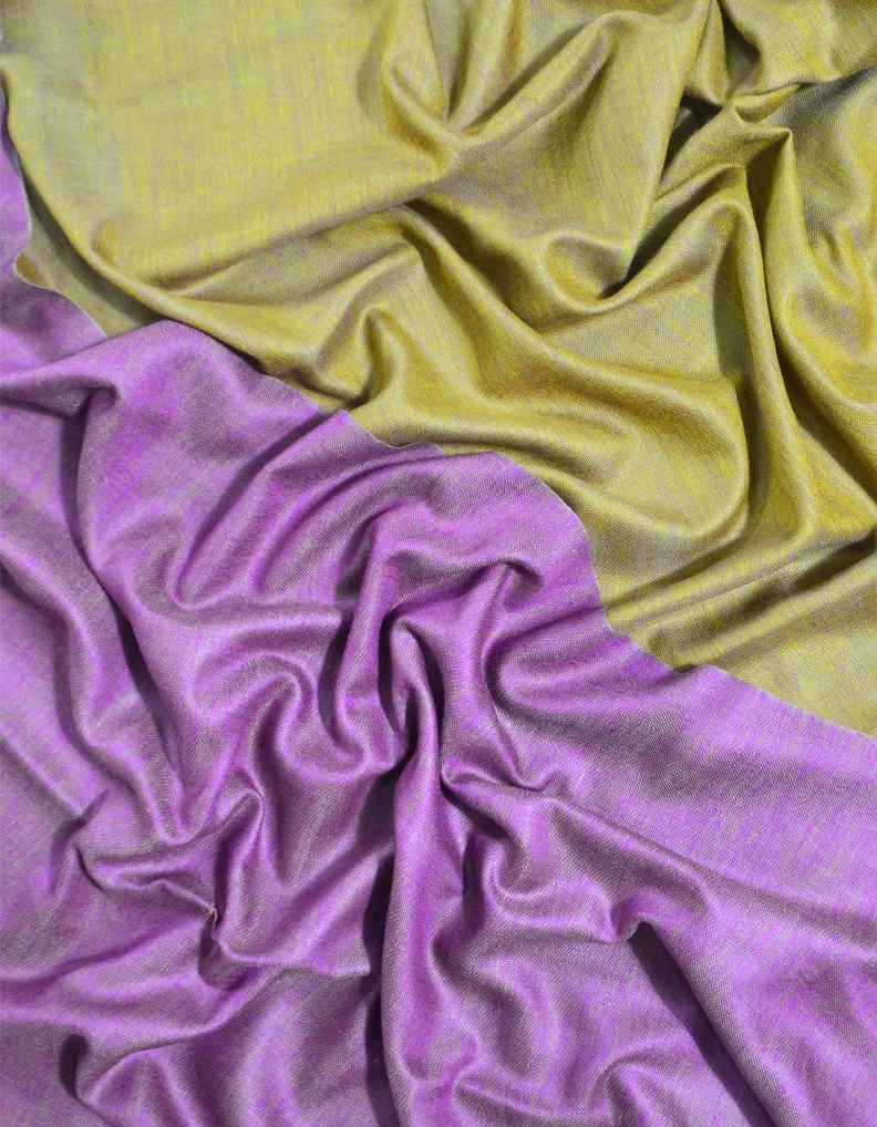 Reversible Pashmina Shawl Pink & Mustard 5223