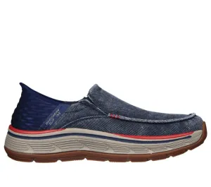 Skechers Men's Remaxed Fenick Slip Ons- Navy