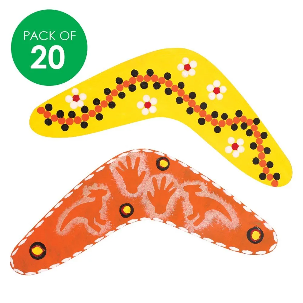 Wooden Boomerangs Pack of 20