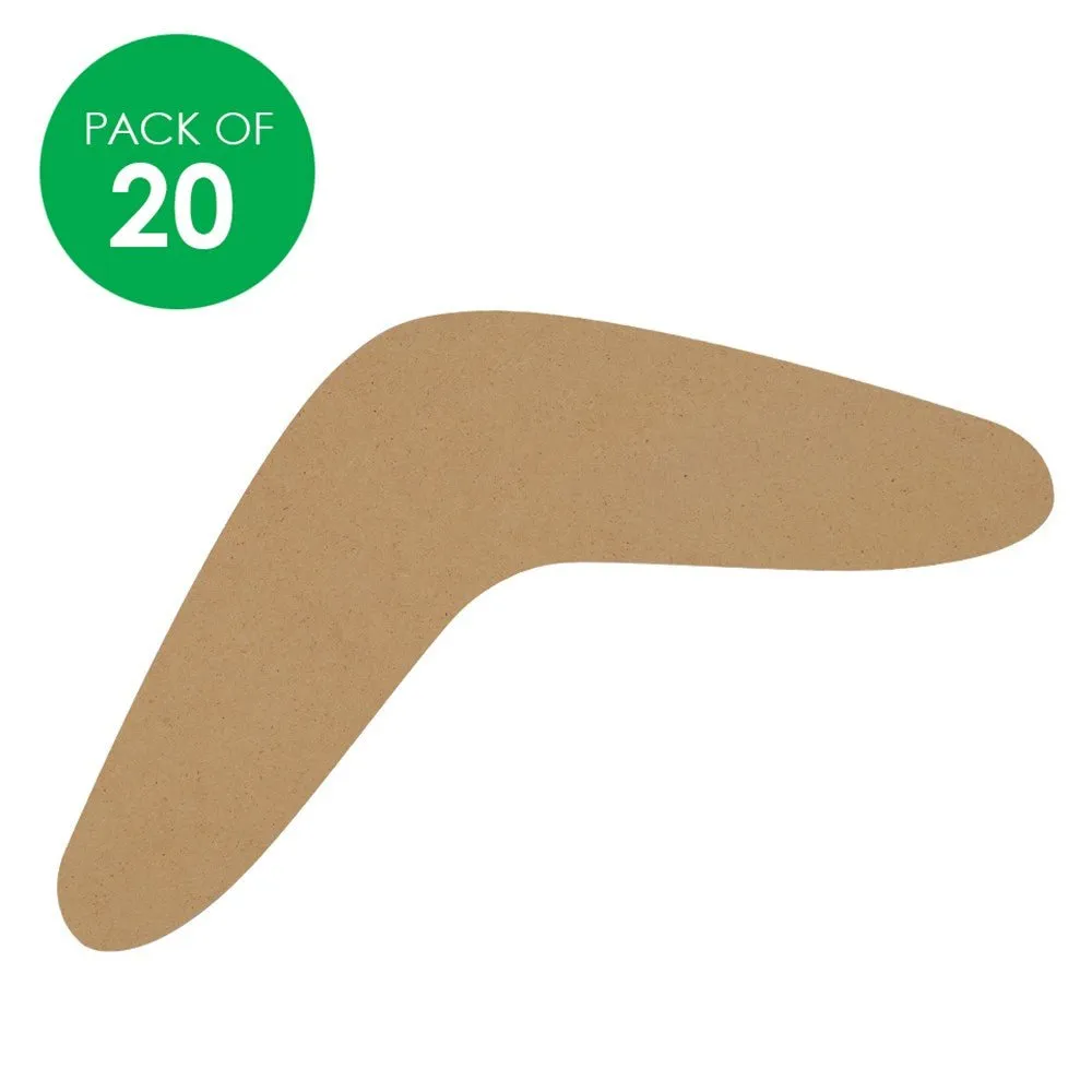 Wooden Boomerangs Pack of 20
