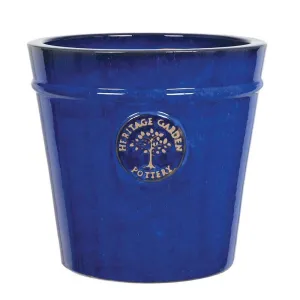Woodlodge 27cm Blue Glazed Heritage Pot
