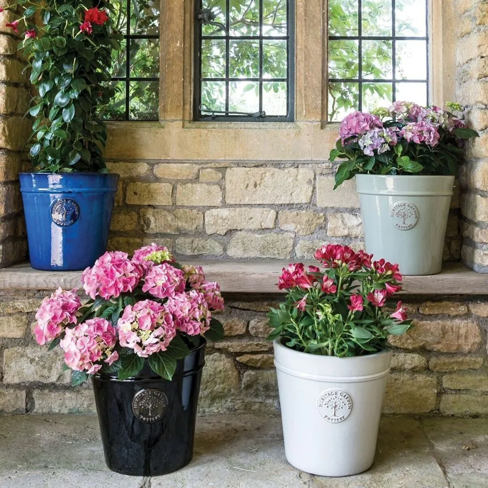 Woodlodge 27cm Pastel Grey Glazed Heritage Pot