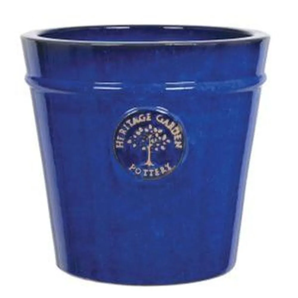 Woodlodge 50cm Blue Glazed Heritage Pot